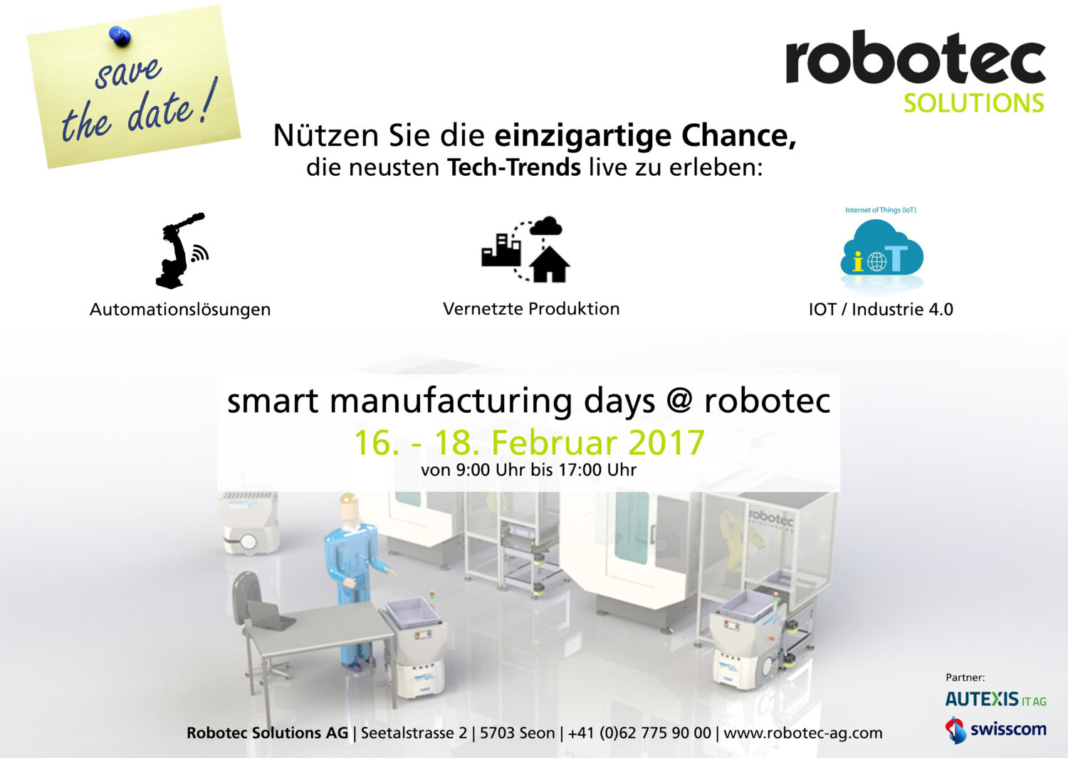 Autexis ist auf der smart manufacturing days @ robotec 